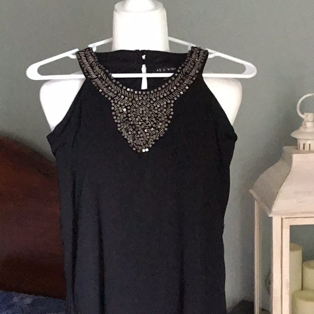 Y2K Black special occasion style dress/tunic whimsygoth Size XS